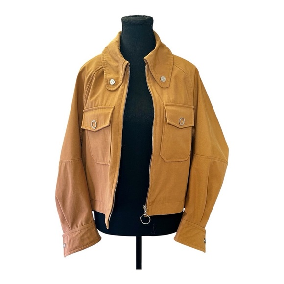 SOSKEN Studios Women's Casual Tan Zip Jacket, Collared, NWOT, Size 1 - Picture 4 of 9